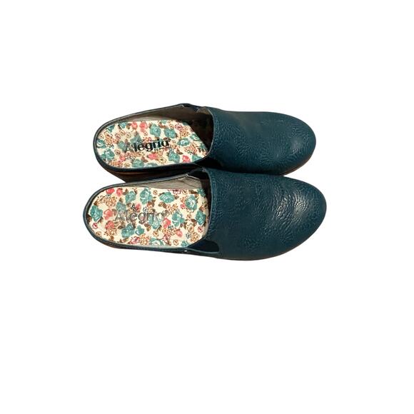 Alegria Teal Clogs - Picture 6 of 7